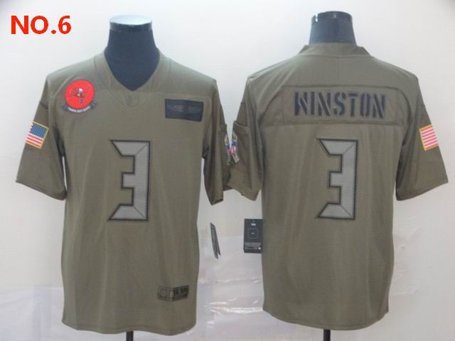 Men's Tampa Bay Buccaneers 3 Jameis Winston Jesey NO.6;